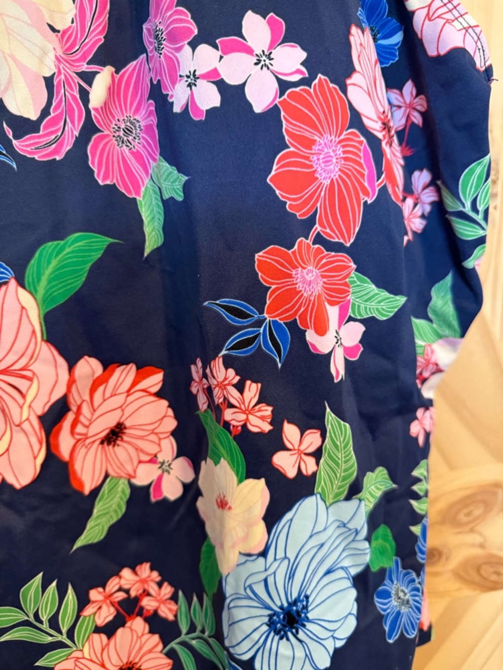 ⭐️Liz Claiborne Navy Floral Tankini Halter One-Piece - Picture 4 of 9